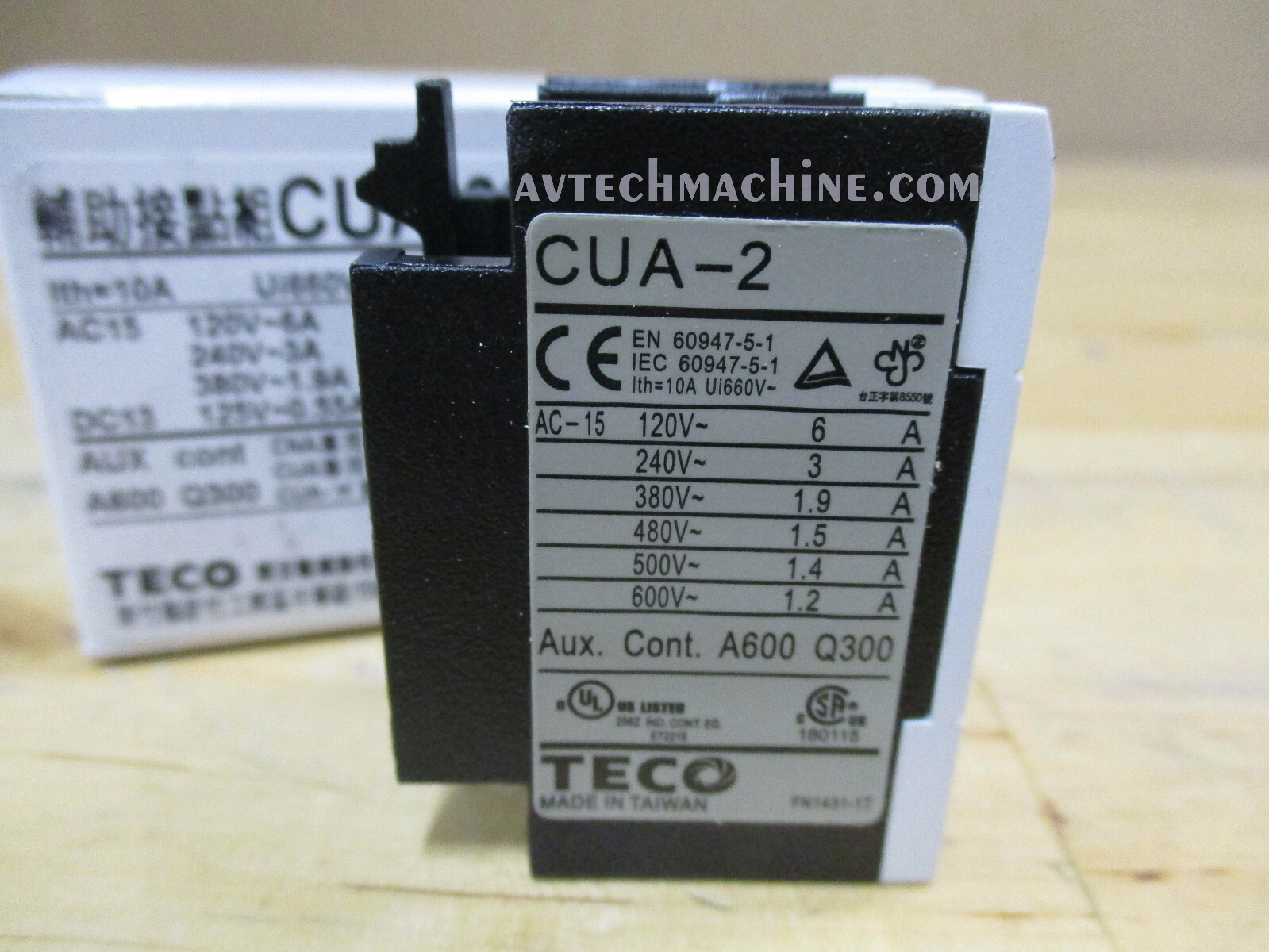 CUA-220 Teco Auxiliary Contact 2A 2 Normally Open