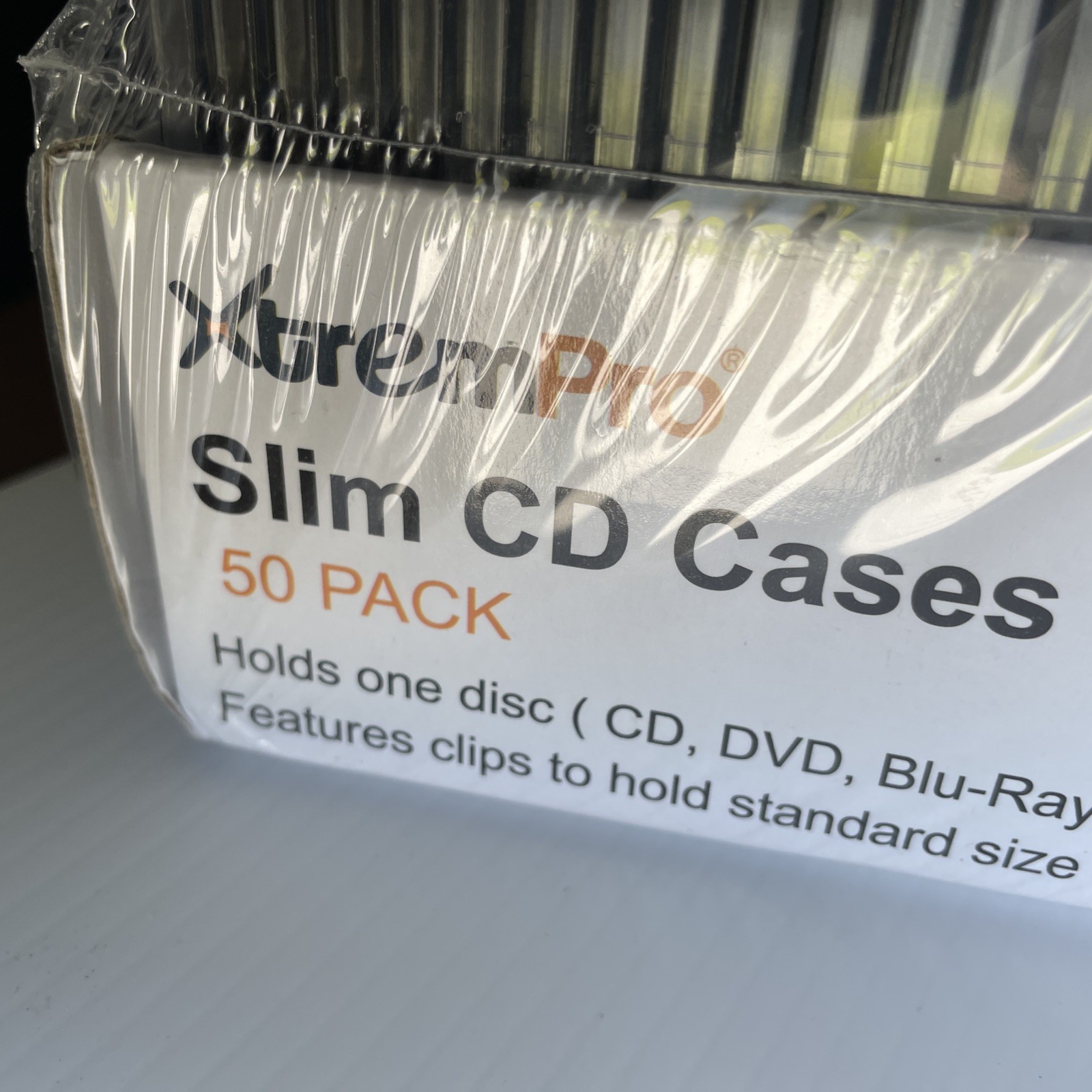 NEW XtremPro 50 Pack Slim Jewel Cases for CD DVD Blu-Ray Discs/Plastic