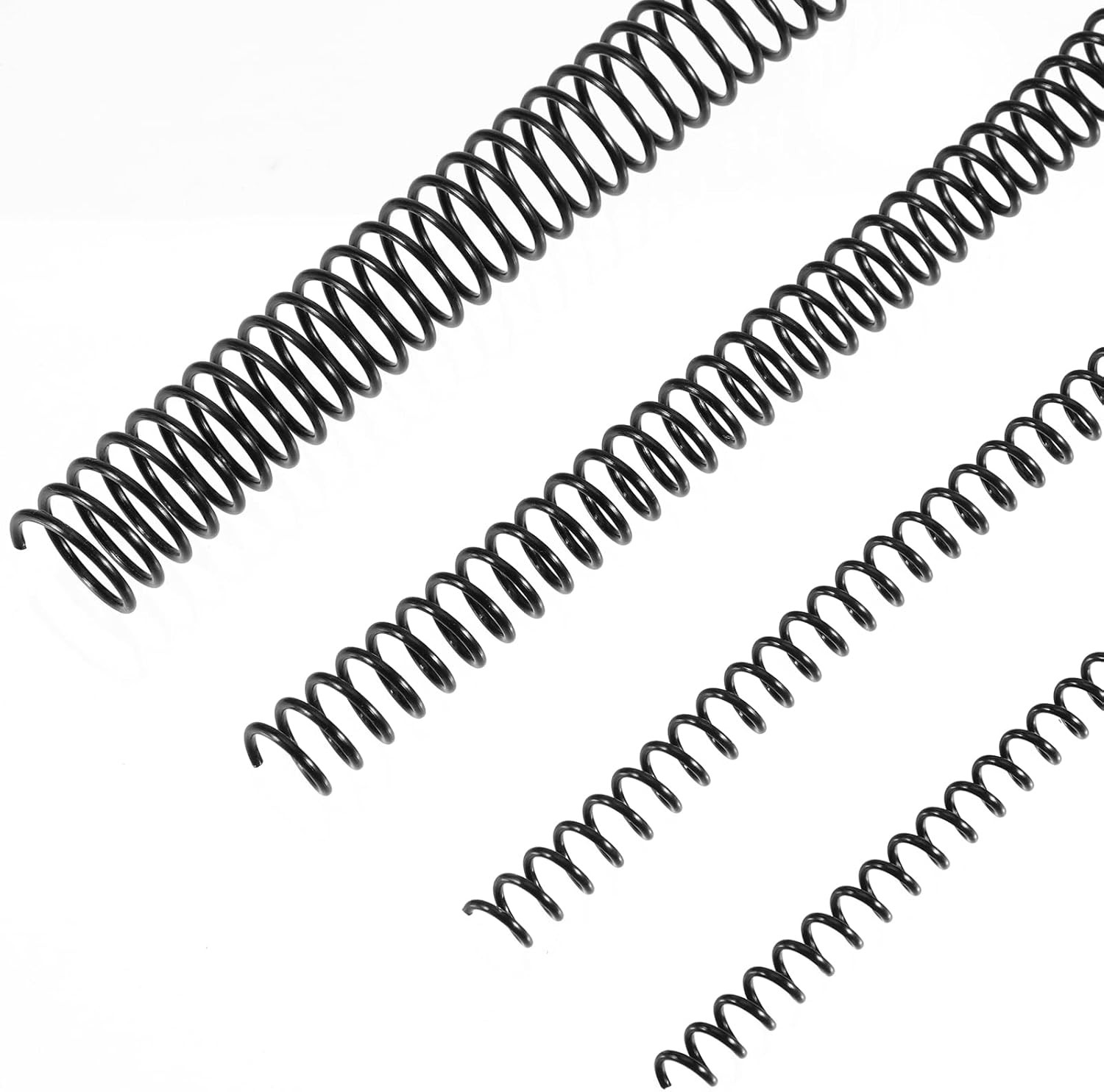50 Pack Plastic Spiral Binding Coils 4:1 Pitch Spiral Binding Coils Binding Kit