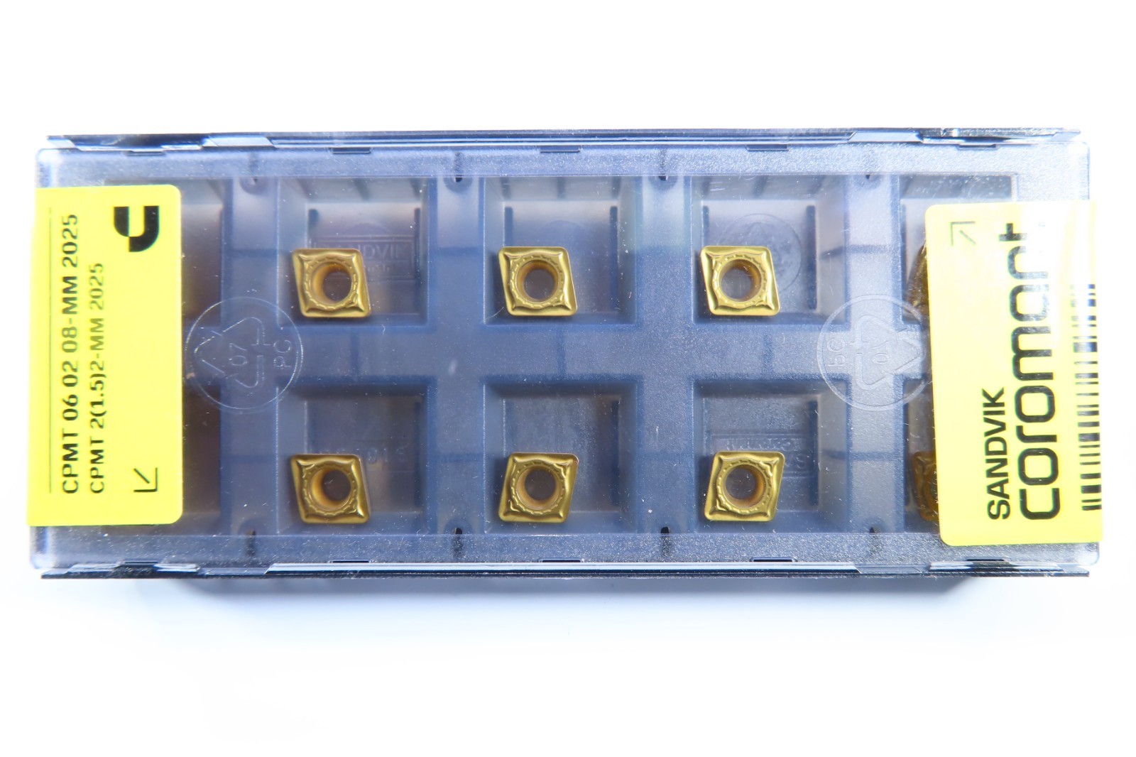 NEW BOX ( 10PCS ) SANDVIK CPMT 06 02 08-MM 2025 CPMT 2(1.5)2-MM CARBIDE INSERTS