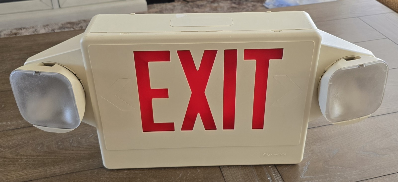 Commercial Electric Emergency Exit Sign Light Combo Untested… AS IS!