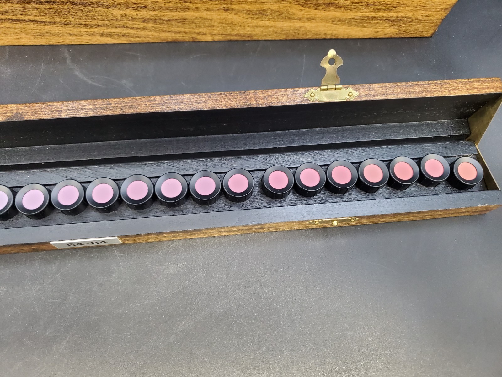 Farnsworth Munsell 100 Hue Test Color Set w/ Wooden Case, Complete Set