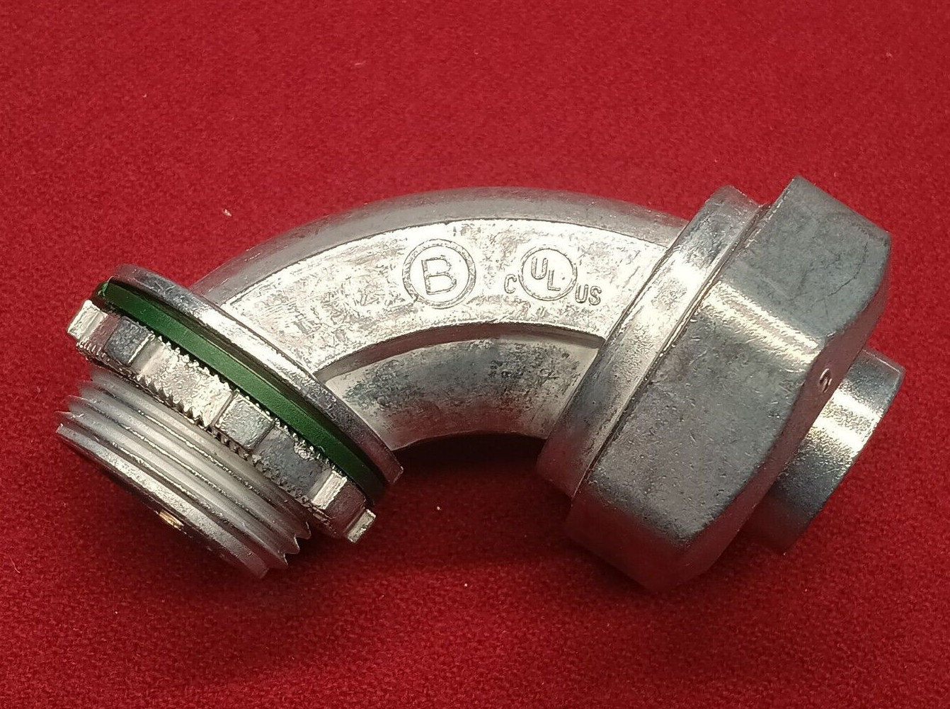 10 Bridgeport 1″ 90° Liquid Tight Flexible Conduit Connectors, Zinc 472-LT2