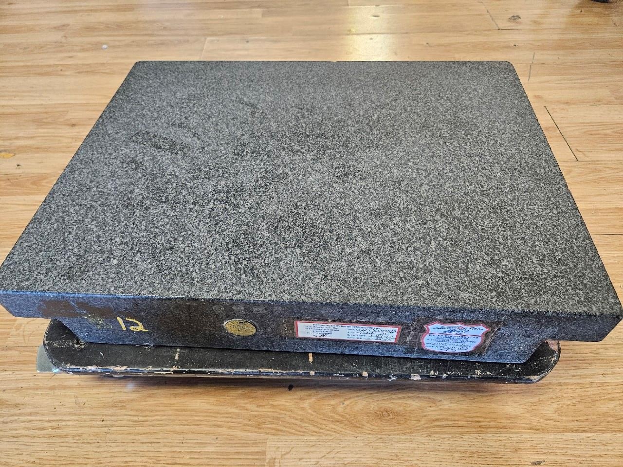 TRU-STONE GRANITE INSPECTION SURFACE PLATES 24X18X4 GRADE A 2″ LIP 24X14X2.25