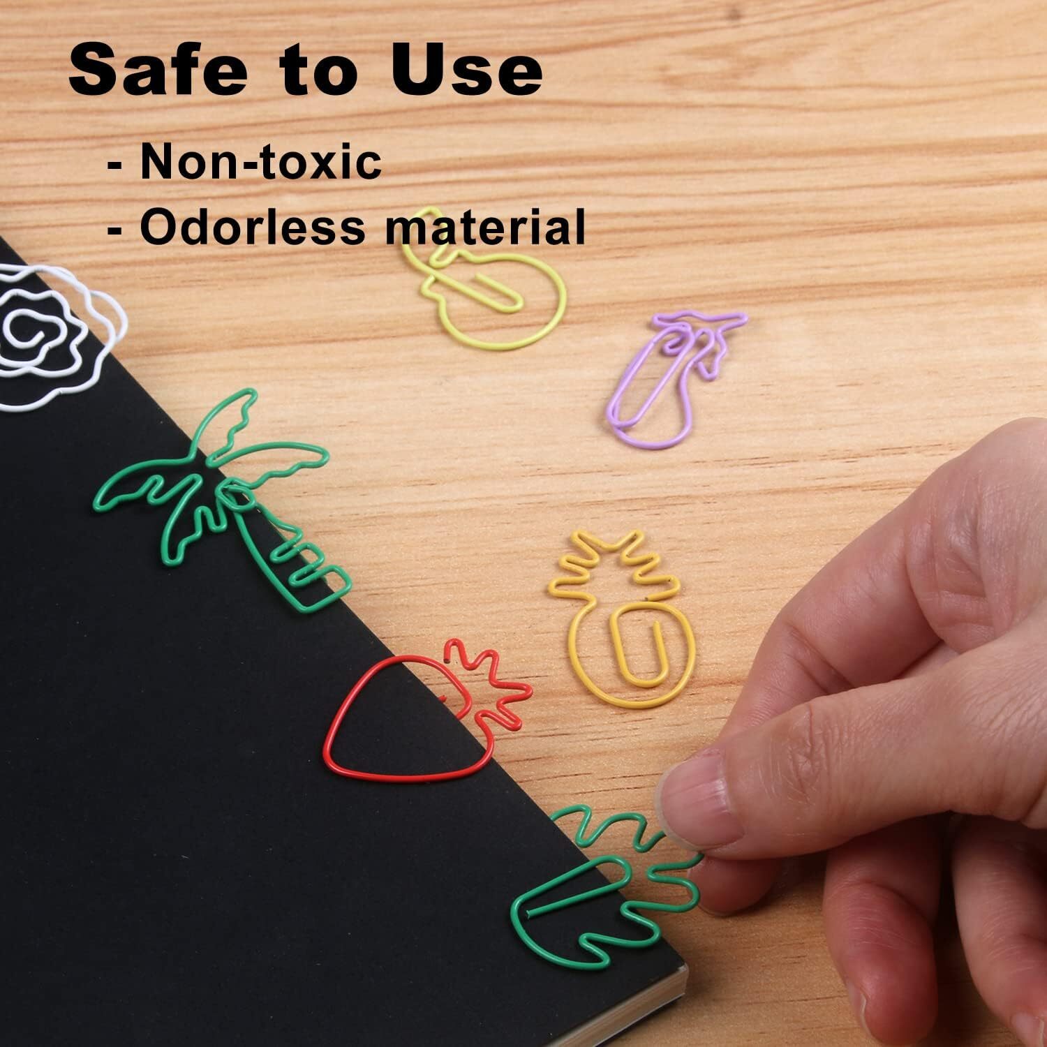80Pcs 16 Plant Shape Paper Clips Fun Cute Bookmark Clips Metal Marking Clips New