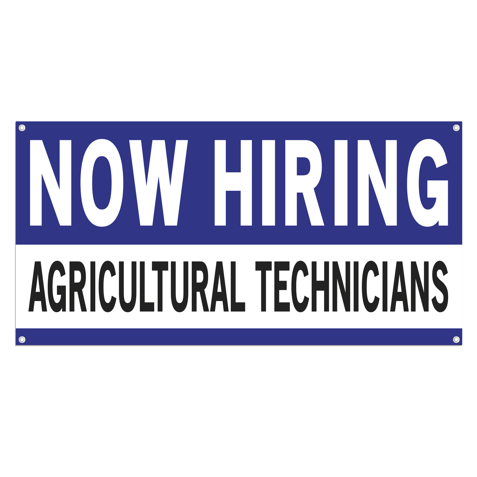 Now Hiring Agricultural Technicians 13 oz Heavy Duty Vinyl Banner Jobs Available