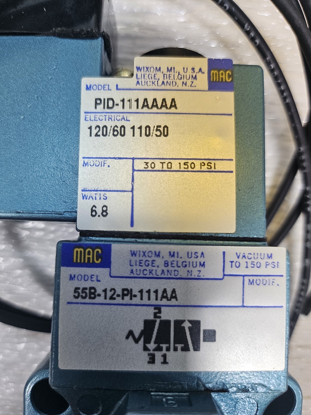 Mac Valves 55B-12-PI-111AA Solenoid Valve