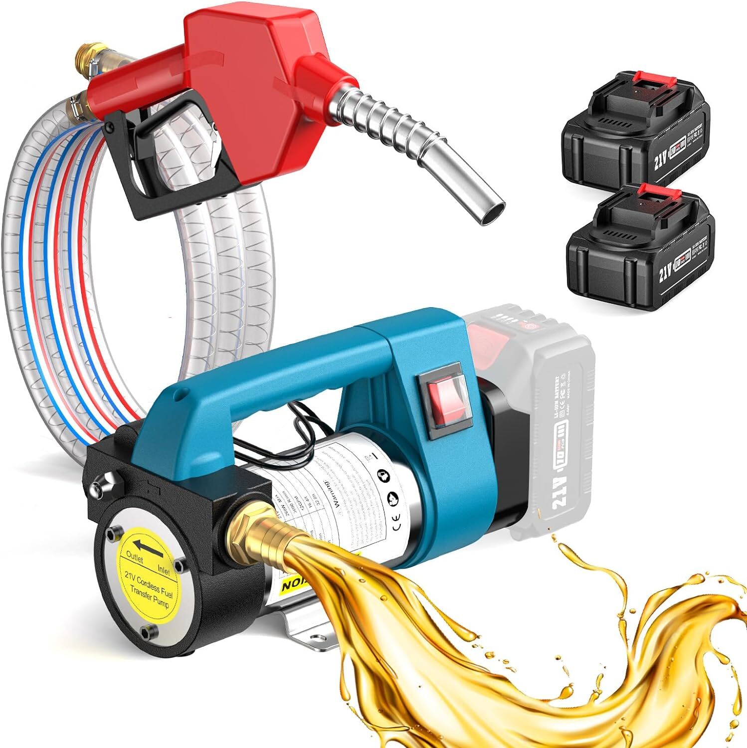 SEESII 12GPM 21V 260W Diesel & Kerosene Transfer Pump Cordless Battery Powered