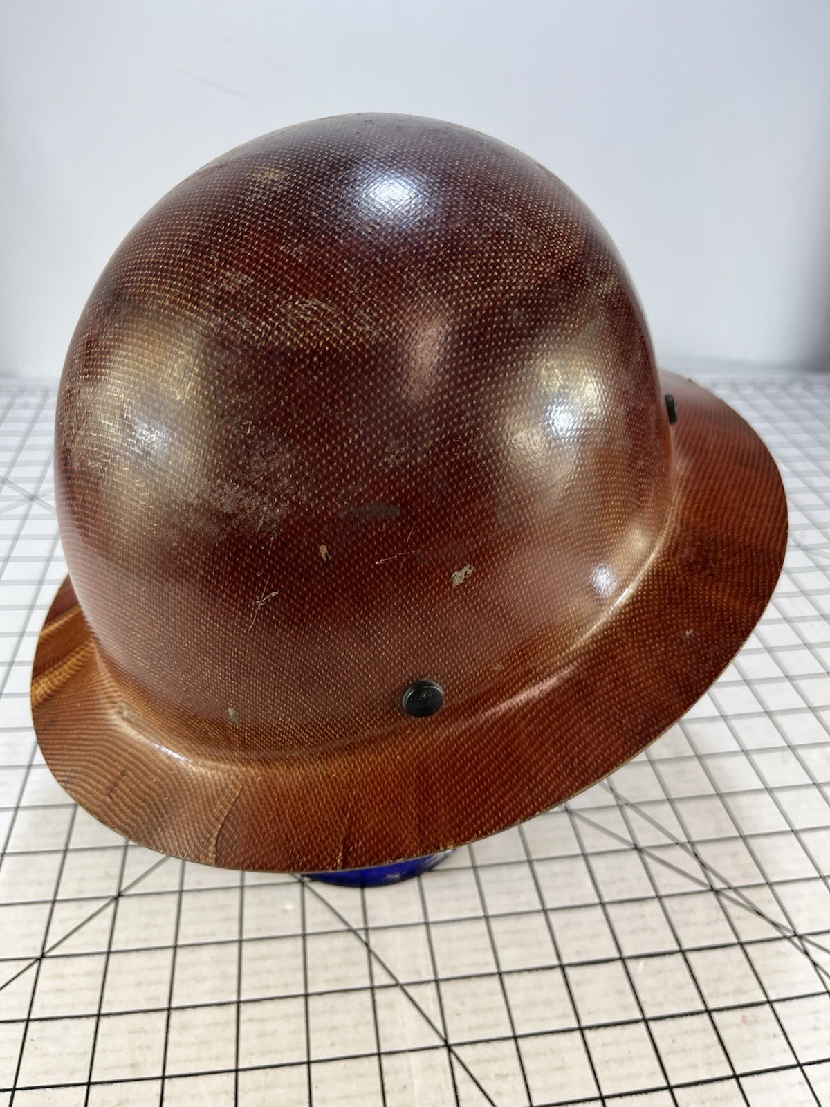 Vintage MSA Skullgard Hard Hat Full Brim Phenolic Resin Fiberglass Safety Helmet