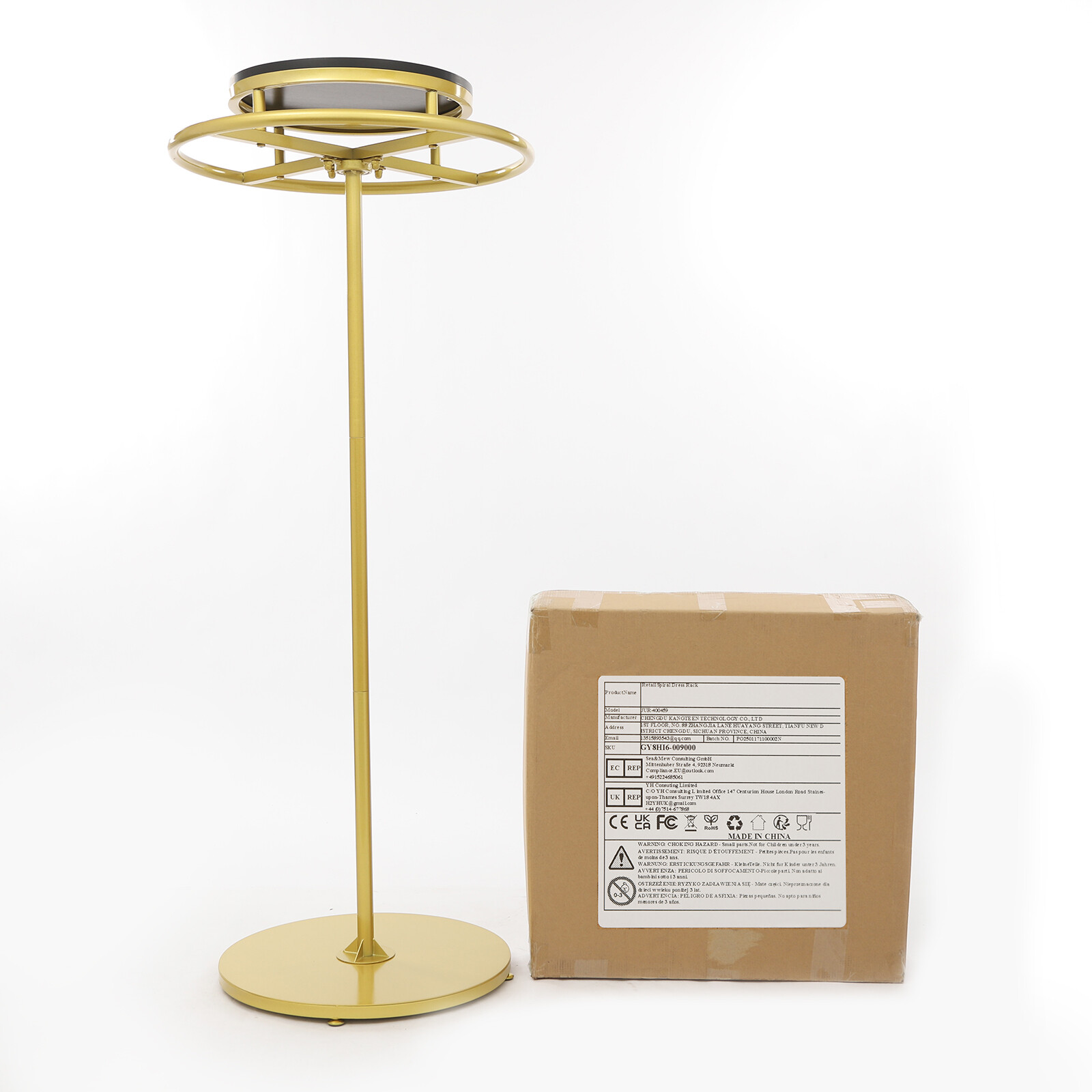 Floor Standing Clothes Hanging Rack Garment Display Round Clothing Rack Shop