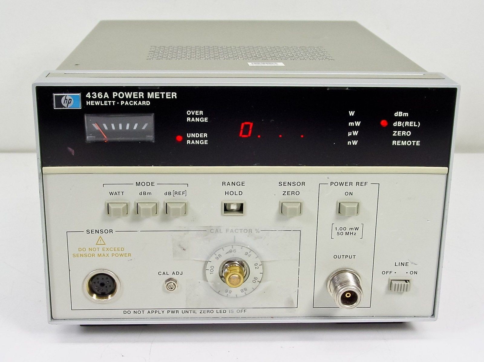 HP 436A Power Meter w/ Case and Accessories Modes: Watt, dBm, dB [REF]