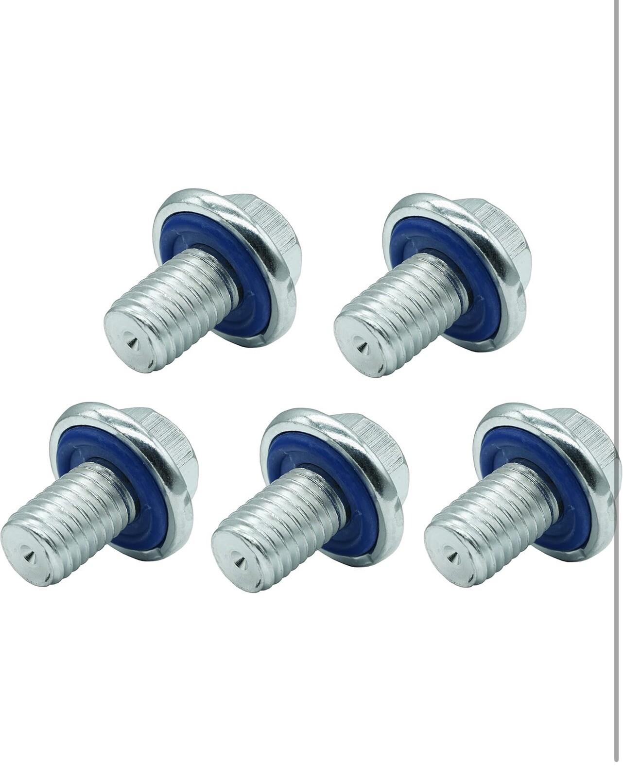 5 Pcs Magnetic Oil Drain Plug M12-1.75, 15Mm Hex Head T45 Torx Compatible with 2