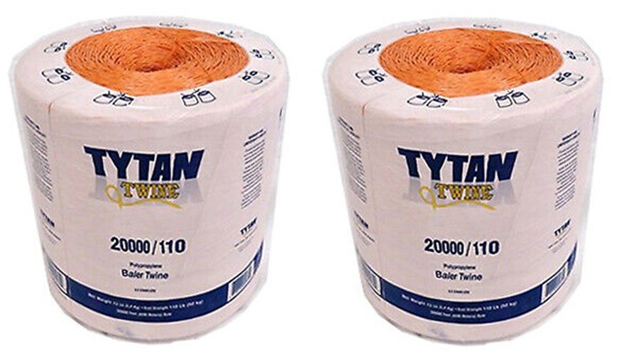 Tytan PBT20110TOSTNBP 20,000 ft Orange Polypropylene Baler Baling Twine – 2 Pack