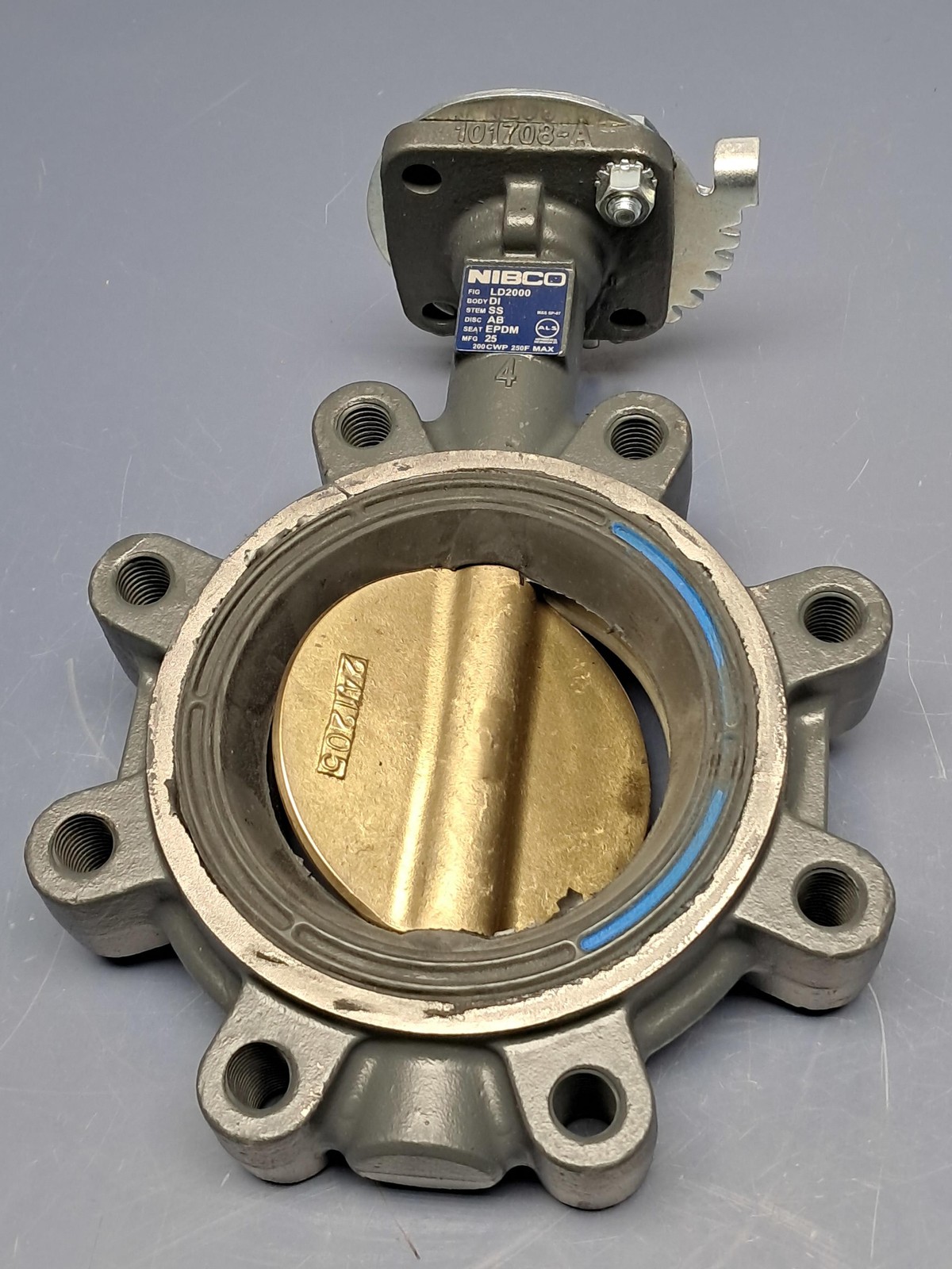Nibco 4″ – Lug Style Butterfly Valve Ductile Iron, EPDM Seat – LD-2000-3