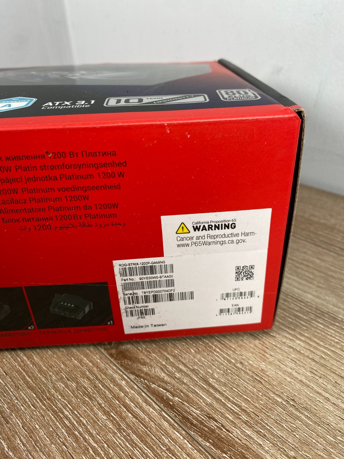 ASUS ROG STRIX 1200W PLATINUM Full-module power supply – Brand New