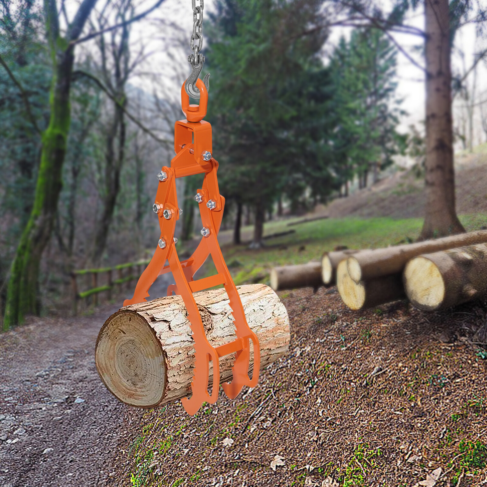 Steel Log Lifting Tongs Timber 4 Claw Log Tong Tongs for Log Lifting