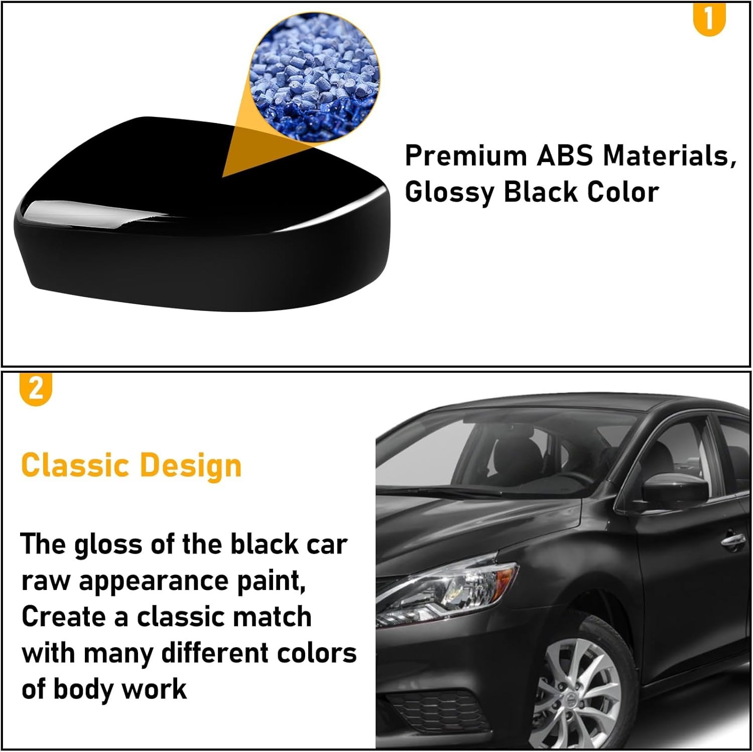 Left Side Mirror Cover Cap for Nissan Sentra 2013 2014 2015 2016 2017 2018 2019