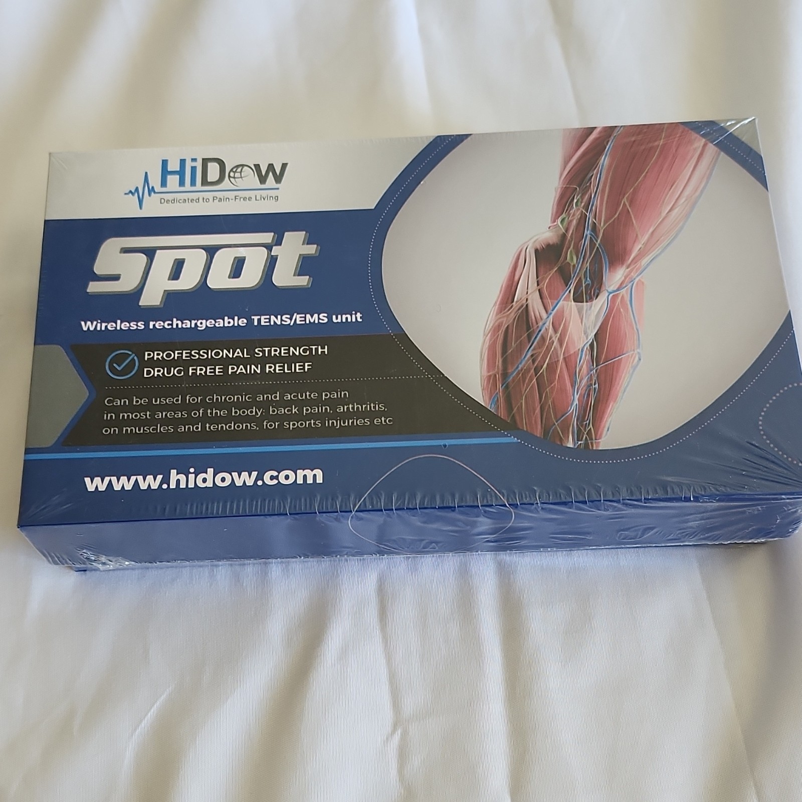 HiDow Spot Wireless TENS/EMS Rechargeable Pain Relief Device NEW Sealed