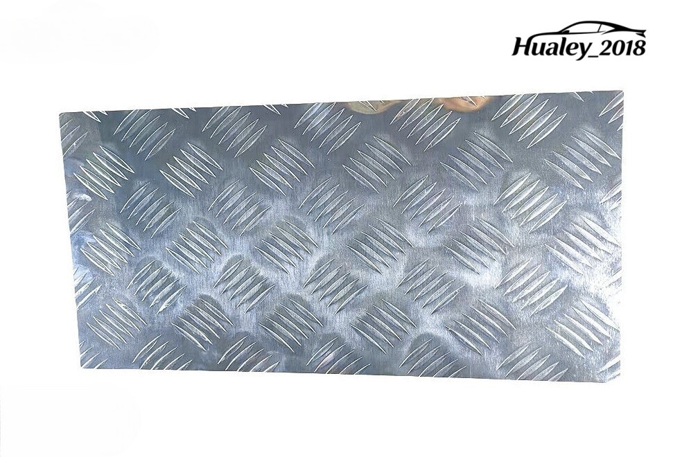 5 Bar Tread Pattern Aluminum Sheet 12×24″ Silver, Trailer Floor Plate 305x610mm