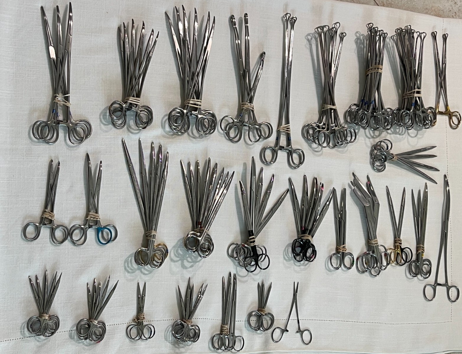 Assorted Lot of 119 Various Brand & Size Of OR Medical Surgical Instruments, S.S
