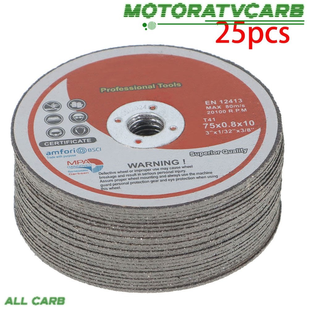 ALL-CARB 25× 3″× 1/32″× 3/8″ Cut-off Wheel Metal & Stainless Steel Cutting Discs
