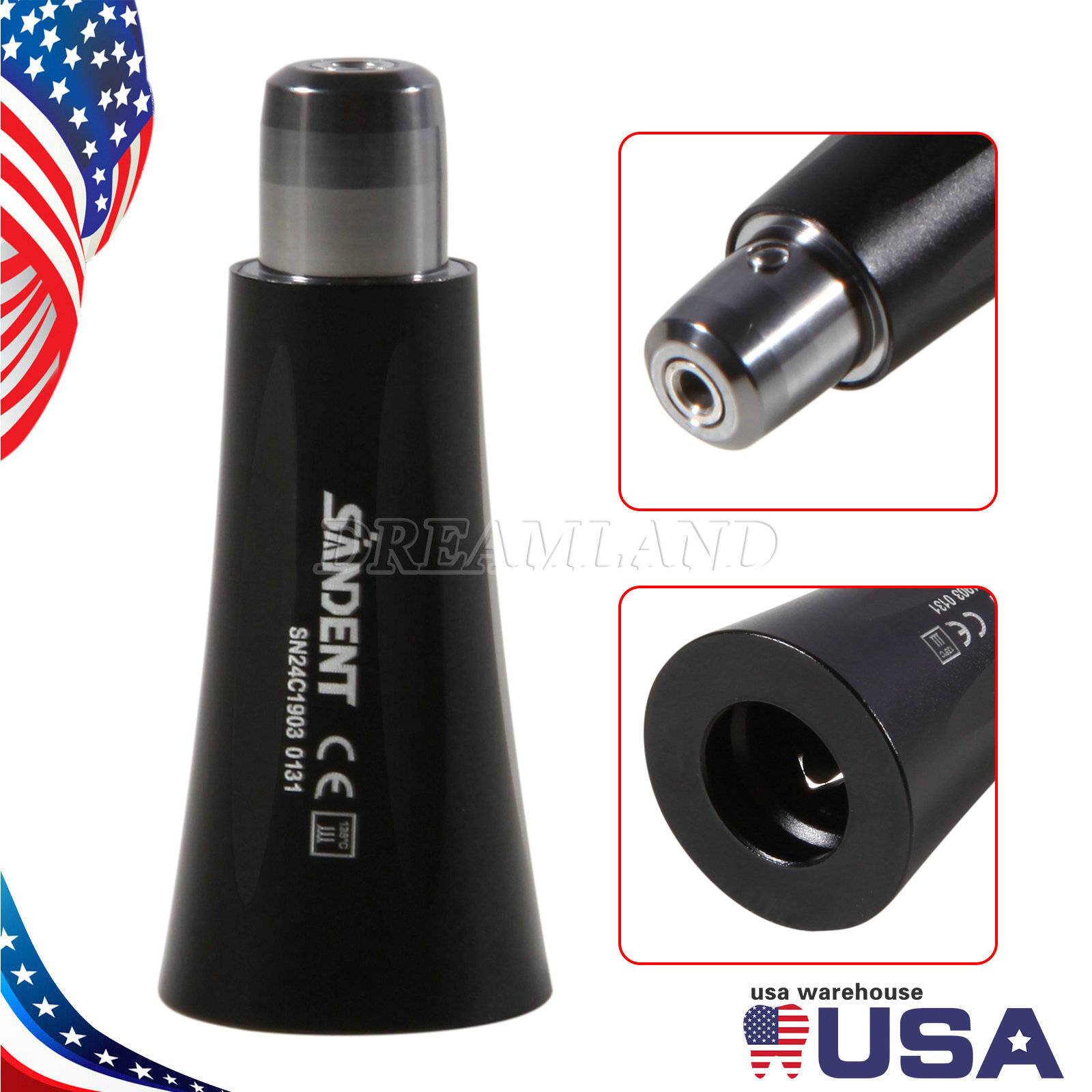 Dental Hygiene Prophy Handpiece Straight Nose Cone 4:1 for E Type Electric Motor