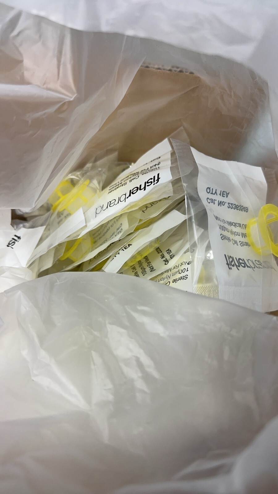 Lot of 70, Fisherbrand 22363549 Sterile Cell Strainers 100μm
