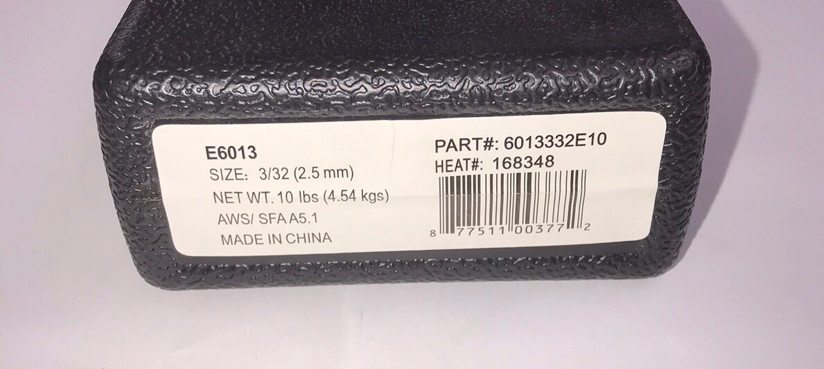 E6013 3/32″ Stick Welding Electrode Mild Steel Rod 10lbs *FREE GIFT* HA60135010