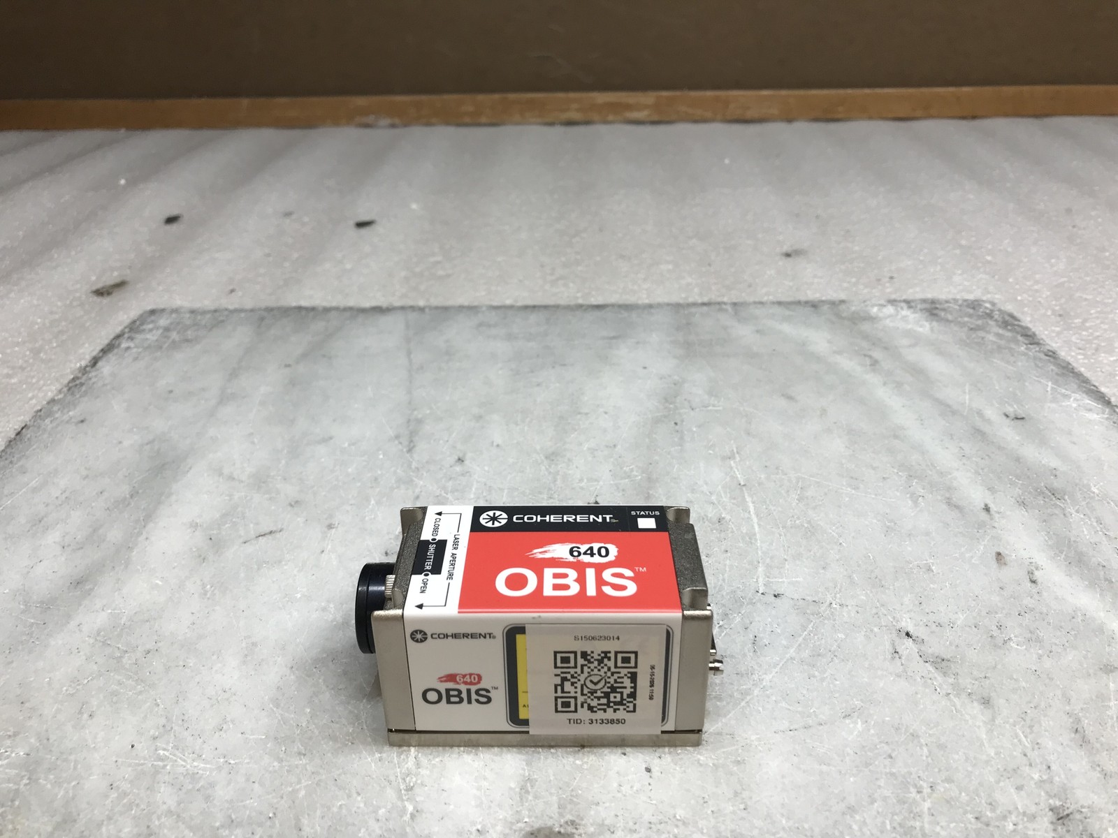 Coherent OBIS 640-60C Continuous Wave Laser 641nm 60mW 1253495 1.6k Hrs mfg 2015