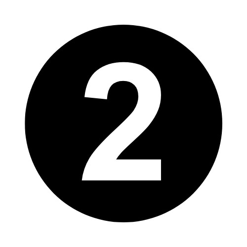 Inventory Control Numbered Labels – Number 2 (Two) 2″ Peel & Stick 500 Stickers