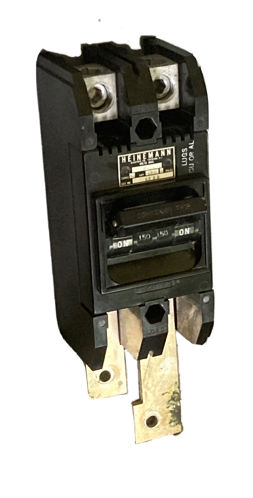 Heinemann CE-33 150 Amp Main Circuit Breaker 2 Pole 120/240 Volt AC Curve:61