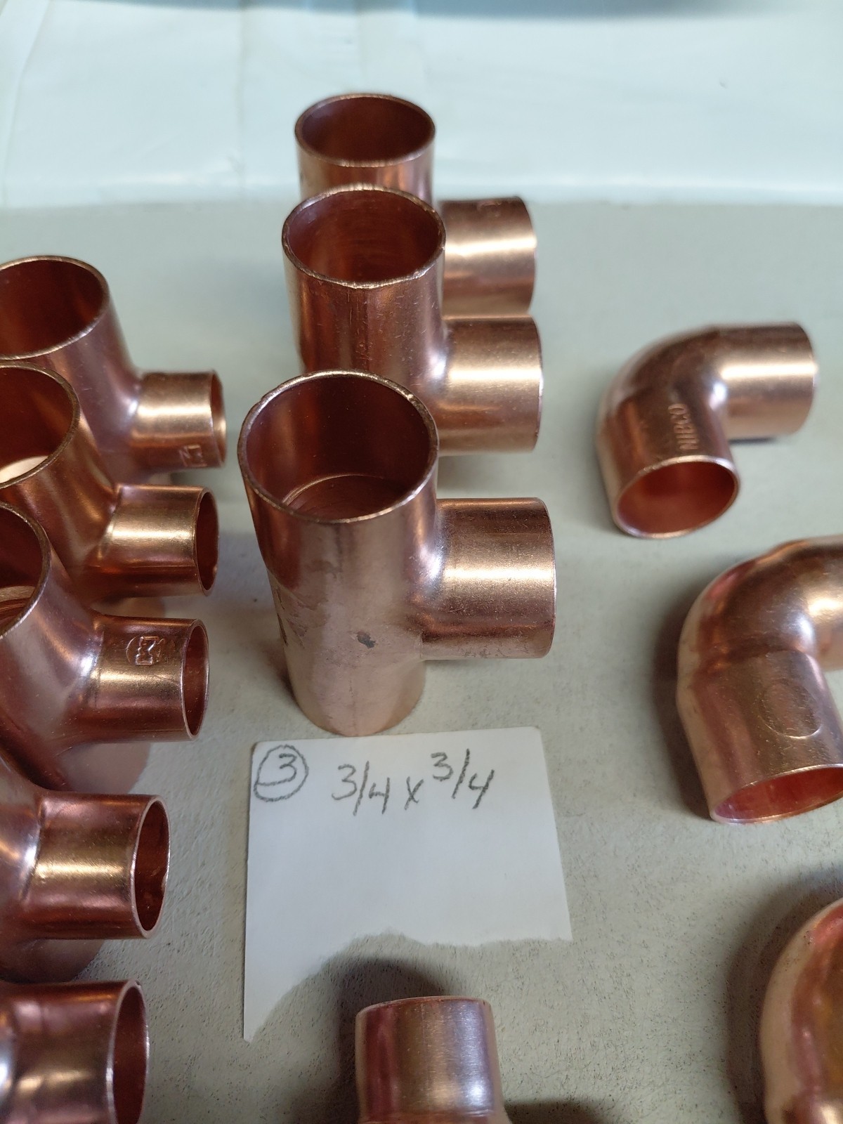 Copper Sweat Fittings Assorted sizes( One Lot As Listed NOS)