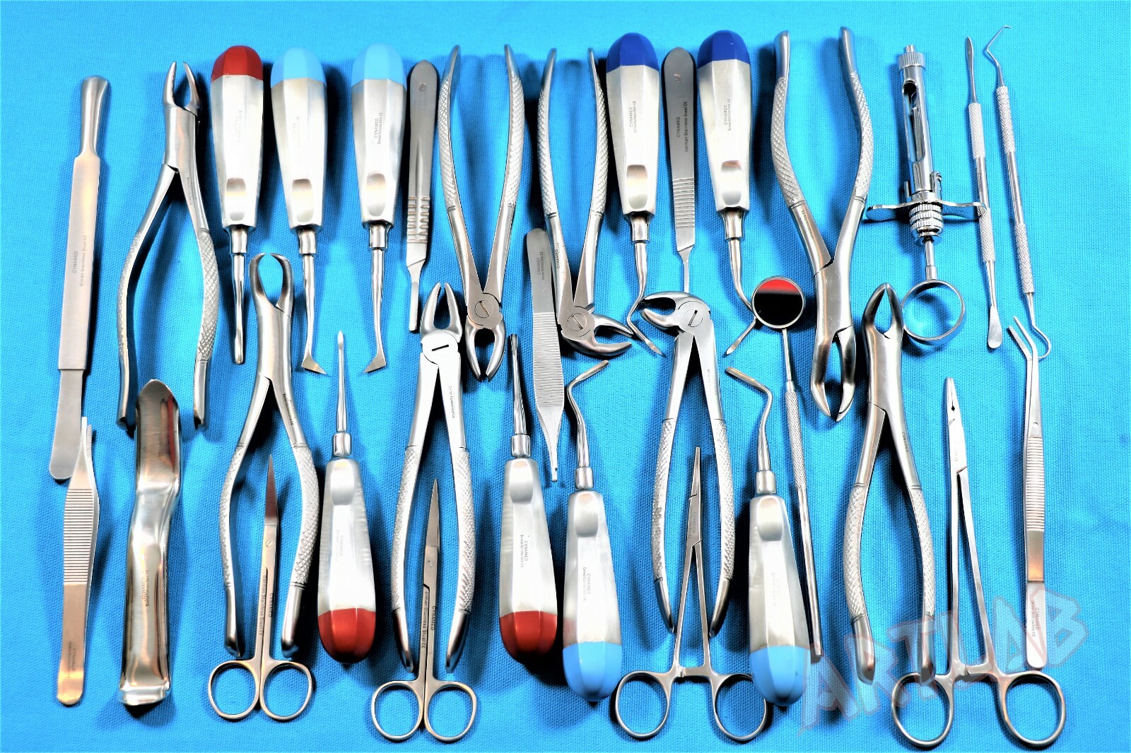GERMAN 32 Oral Dental Surgery Extraction Extracting Elevators Forceps Instrument