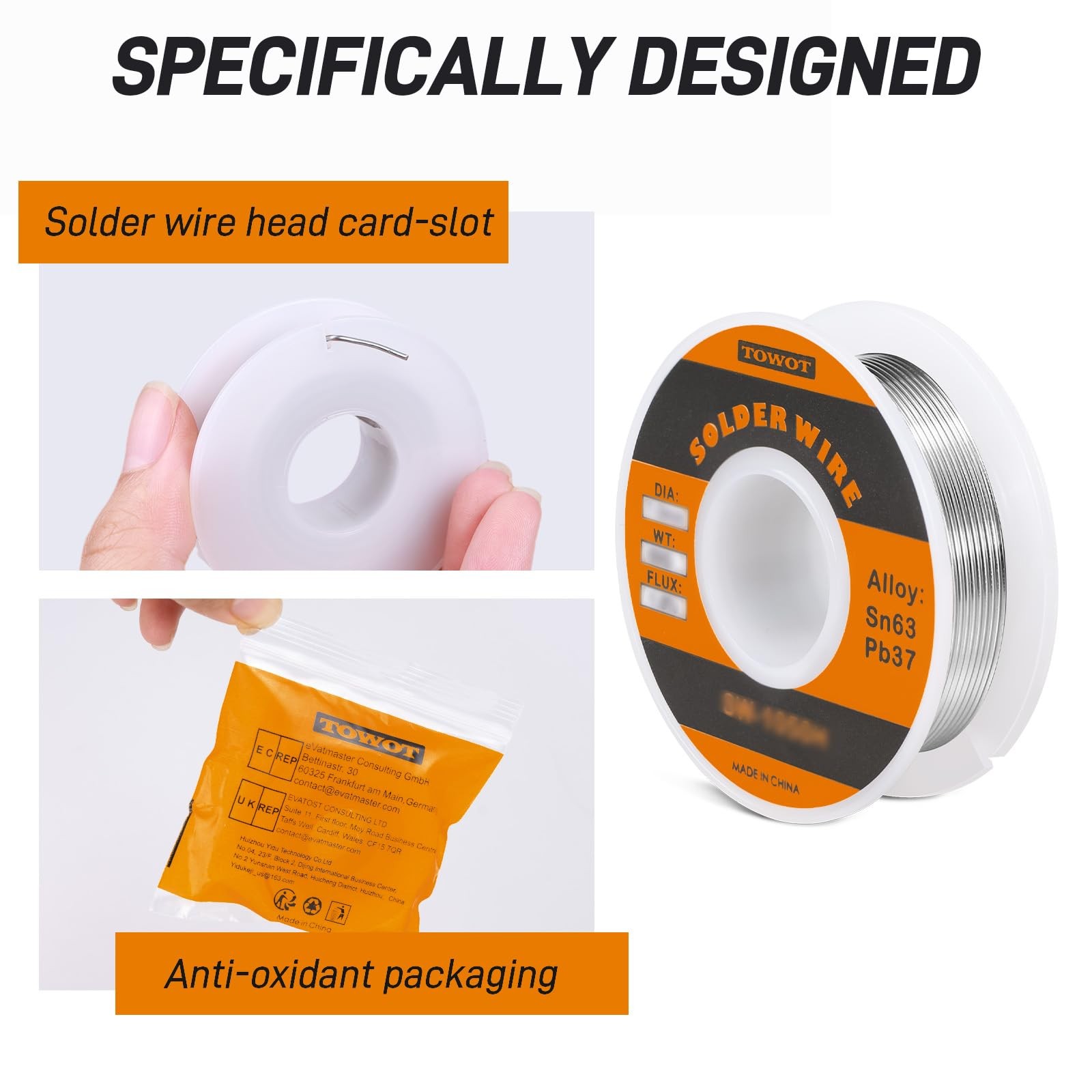 6337 High Purity Tin Lead Rosin Core Solder Wire for Electrical Soldering, Co…