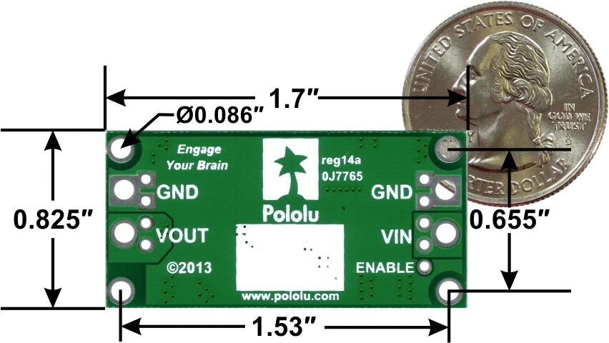 Pololu Adjustable 4-12V Step-Up/Step-Down Voltage Regulator S18V20ALV, US Seller