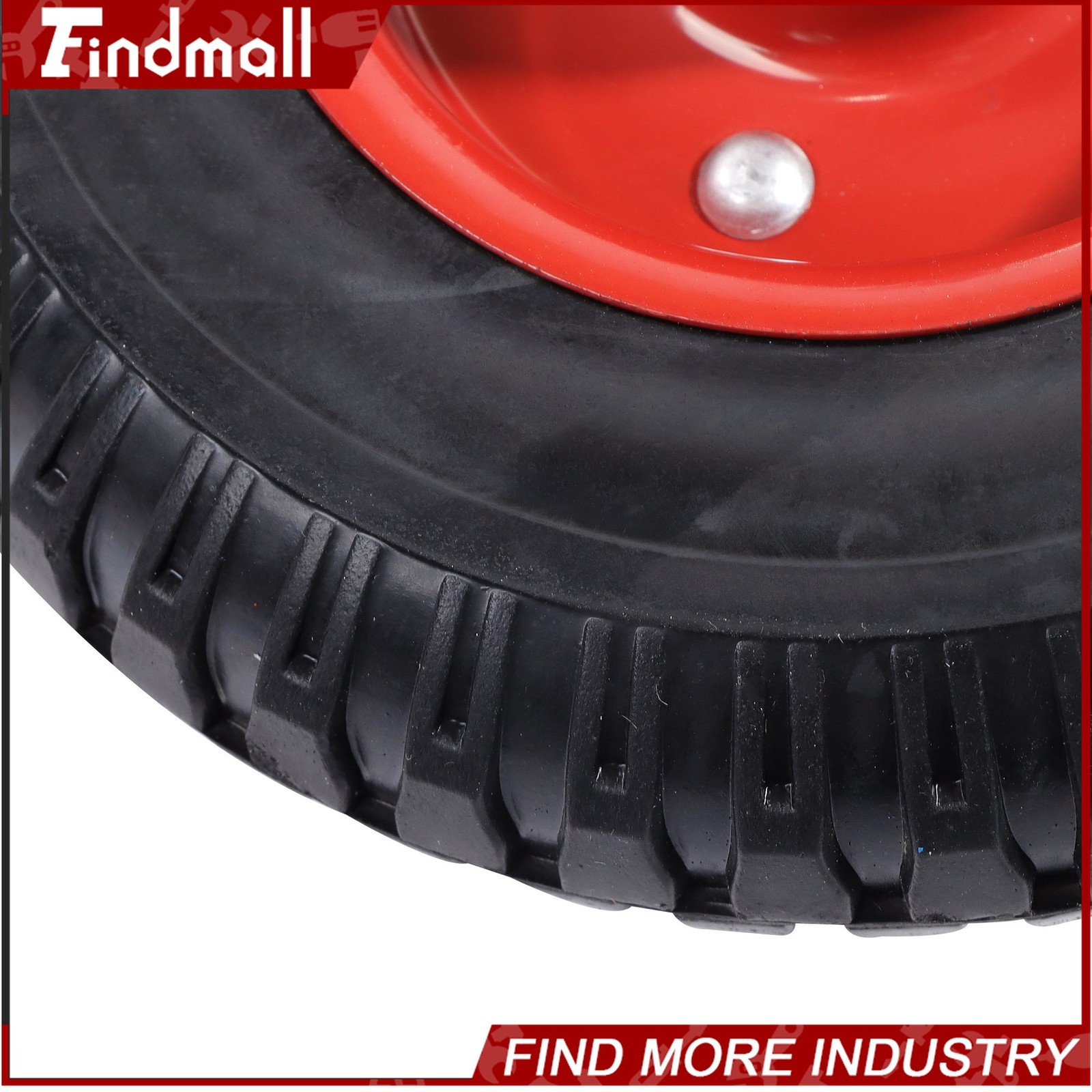 Findmall 4Pcs 8 Inch Heavy Duty Rubber Caster Wheels (2 Swivel & 2 Fixed)