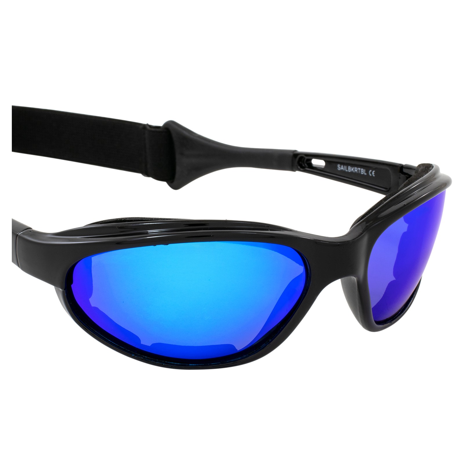 Birdz Sail Padded Goggles for Men or Women Black w/ Polarized Blue Mirror Lenses
