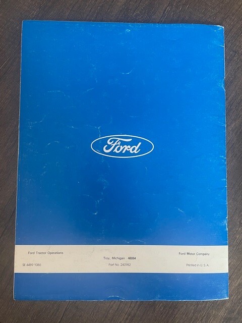 FORD 38″ Mower Attachment Tractors Operator’s Manual Model: 09GN3697