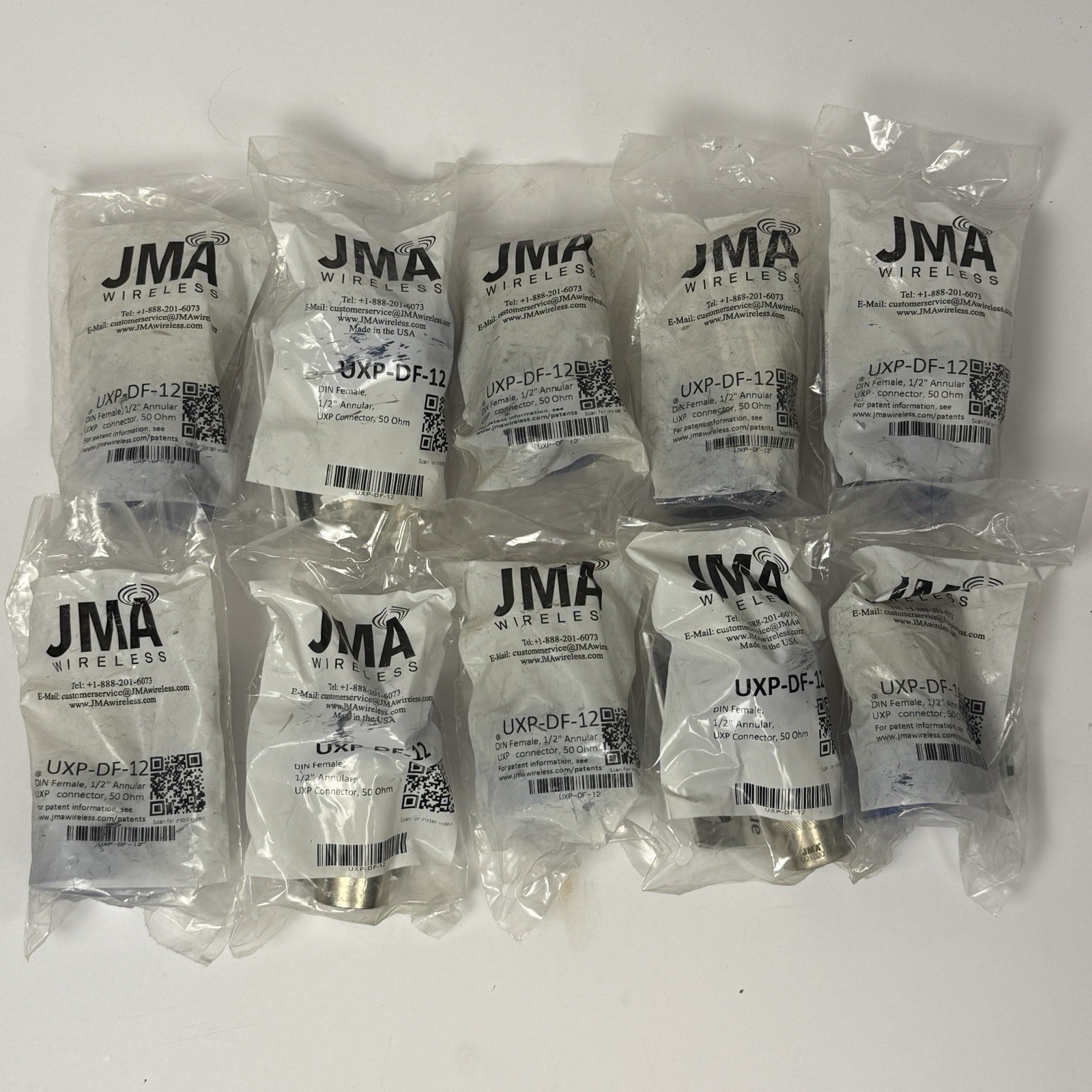 UXP-DF-12 JMA 7-16 DIN Female Straight Conn for 1/2 in Annular Cable (Lot of 10)