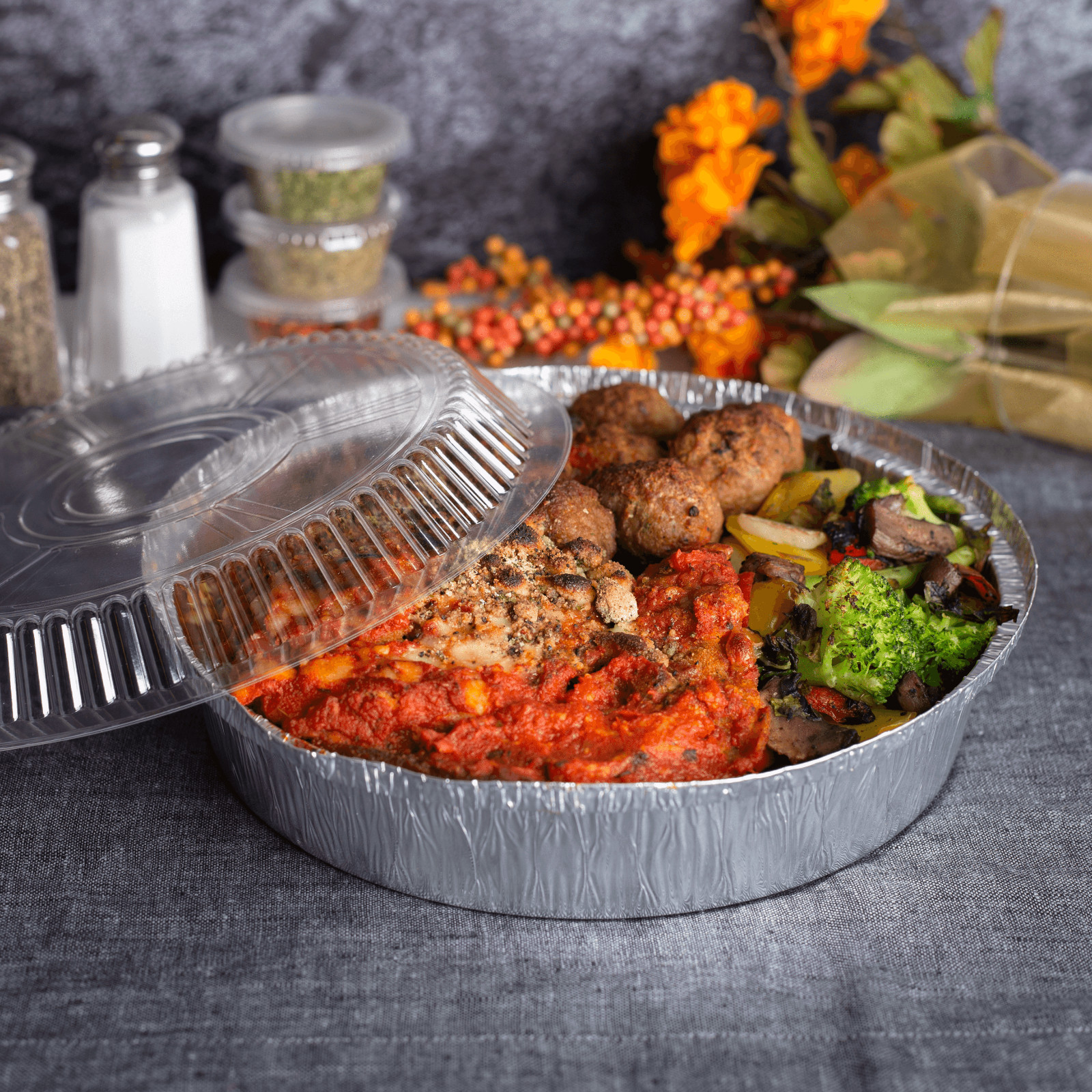 Karat 9″ Round Aluminum Foil Containers, AF-CR09