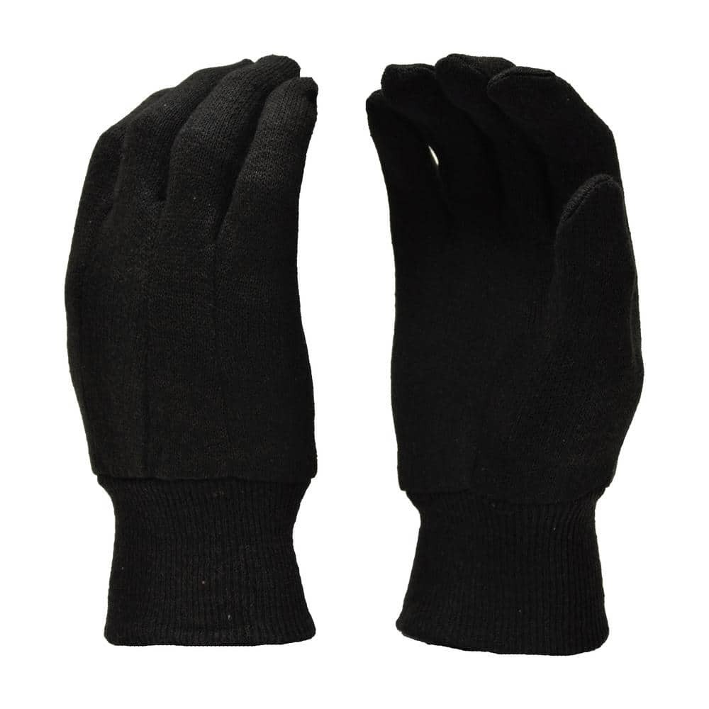 12-Pairs Xlarge Brown Jersey Gloves, Soft Cotton Work Gloves, Multi-Purpose