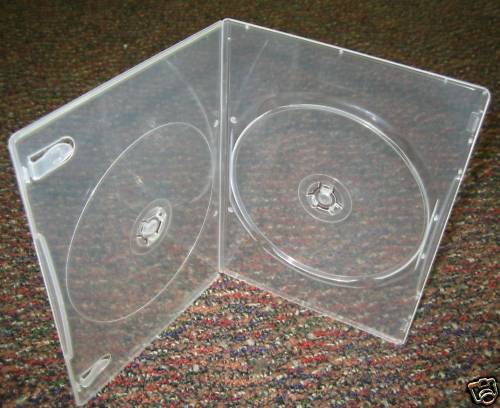 50 ULTRA SLIM 4MM CLEAR DOUBLE DVD CASE BOX BSL2, FREE SHIPPING