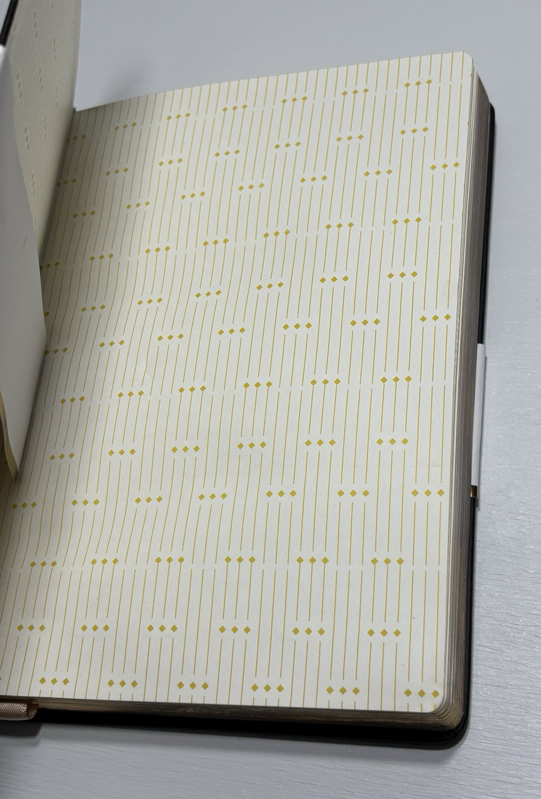 PAPYRUS Black Ruled Gilded Notebook Journal 240 Ivory Lined Pages with Bookmark
