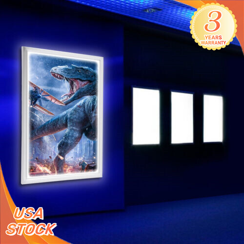 18×24″ LED Backlit Movie Poster Art Picture Frame Light Box Advertising Display