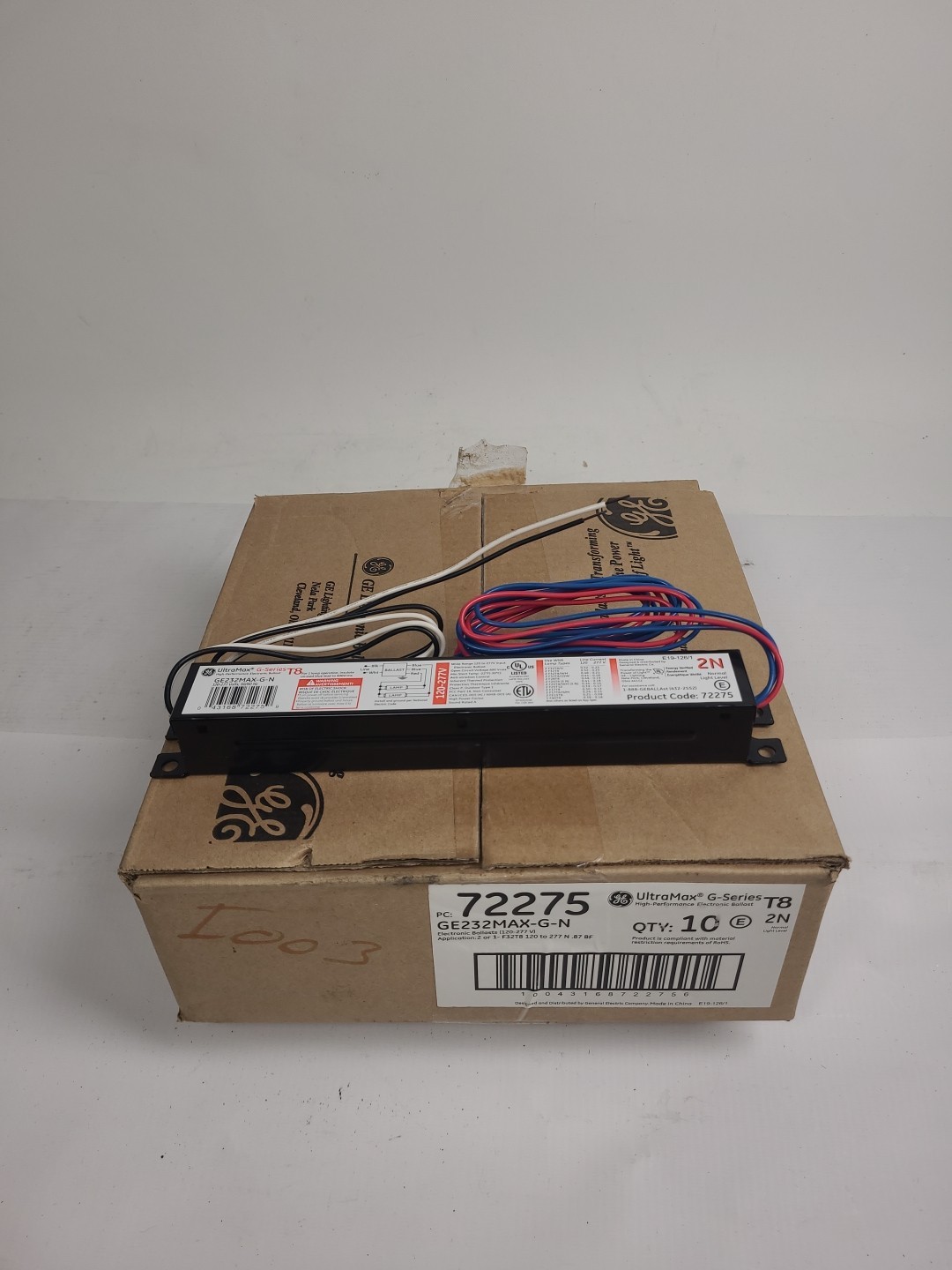 ⚡️Box Of 10⚡️GE Electric Ballast GE-232-MV-N, Multi-Volt, 120-227V, 2N, 72275