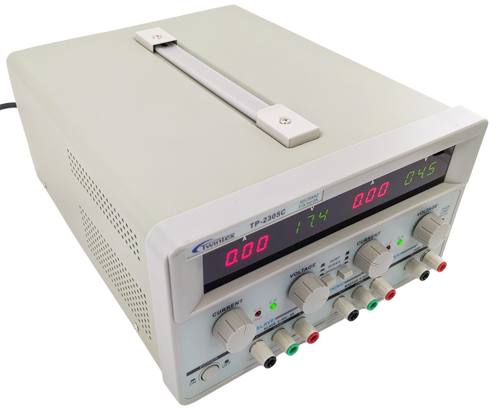 DC Power Supply Variable Triple Output, 0-30V, 5A, LED Display, Twintex TP-2305C