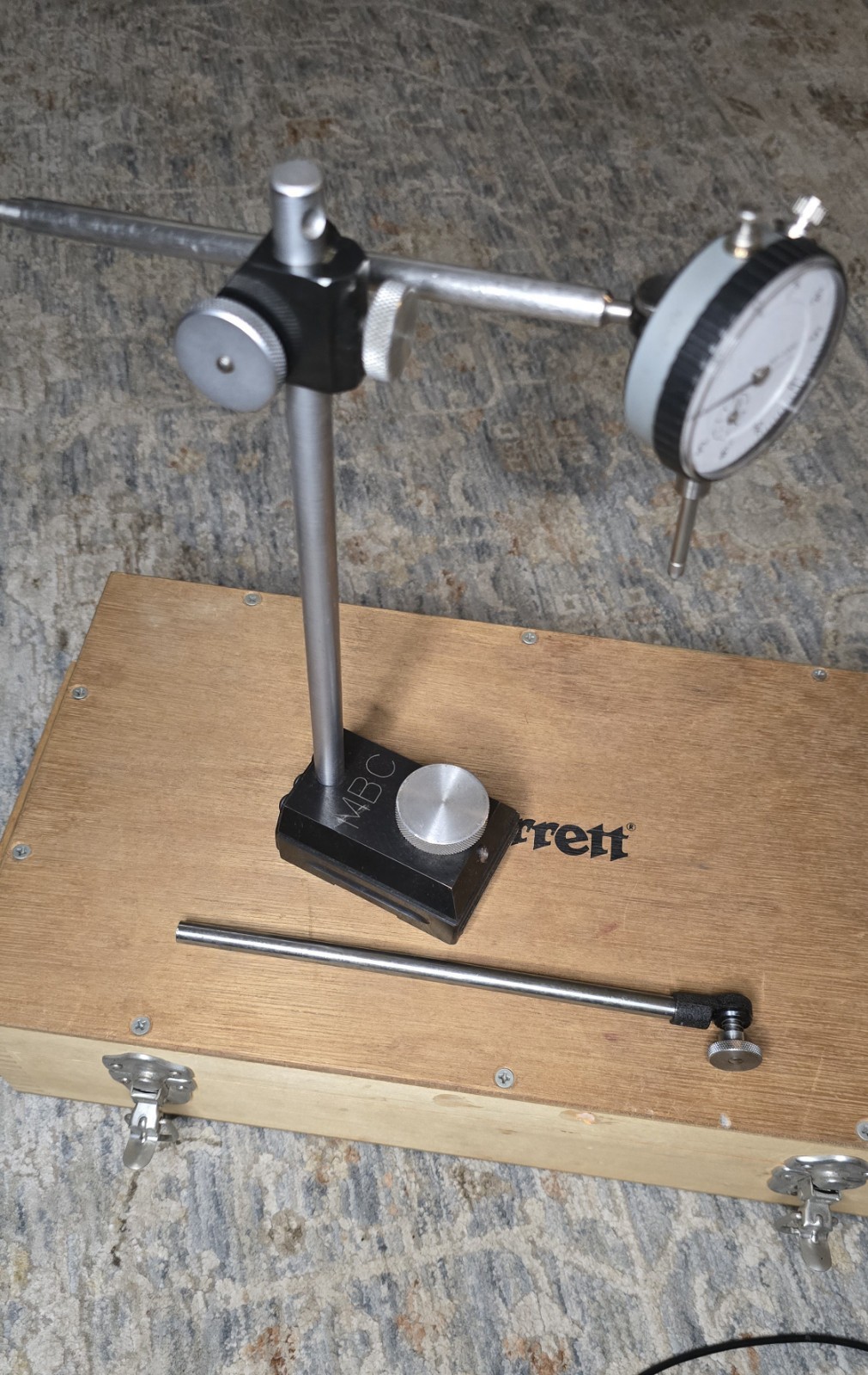 Hermann Schmidt Precision Tools Surface Gage Stand And Calibrated Drop Gage