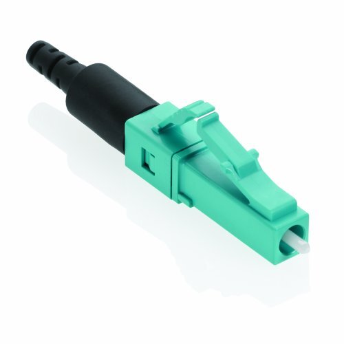Leviton 49991-LLC FastCAM LC Connector, Aqua, 50/125um Multimode