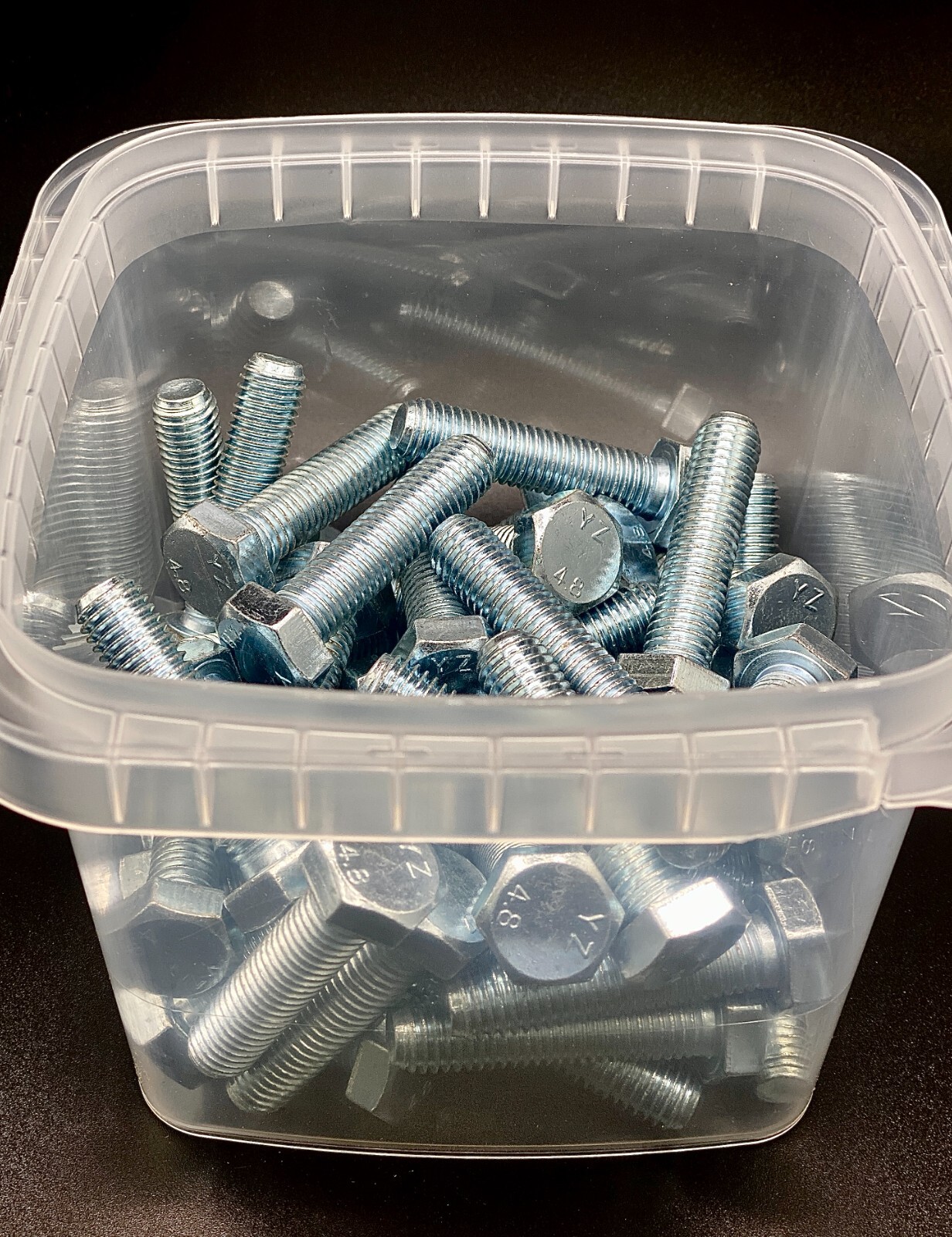 M12-1.75 X 50MM DIN 933 Coarse Hex Cap Screw Bolt 8.8 Zinc Plated 50 pcs Set