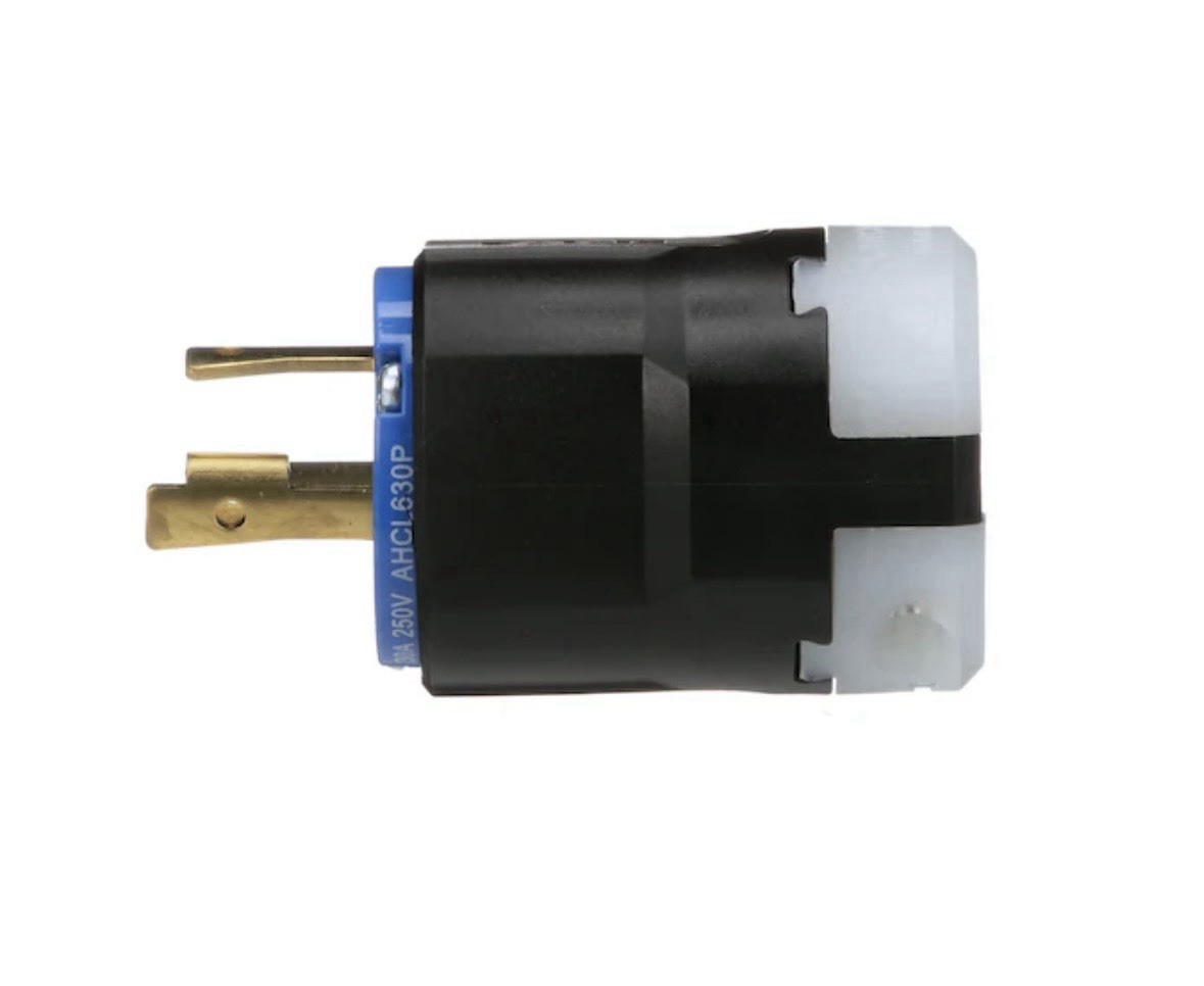Eaton AHCL630P Industrial Locking Plug L6-30P 30A 250V Blue/Black Arrow Hart